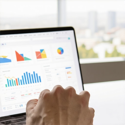 Person reviewing local SEO metrics on a laptop with Reno cityscape