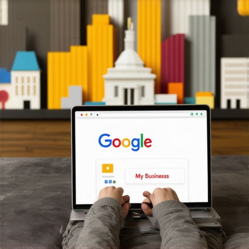 Person working on Google My Business profile with Reno landmarks