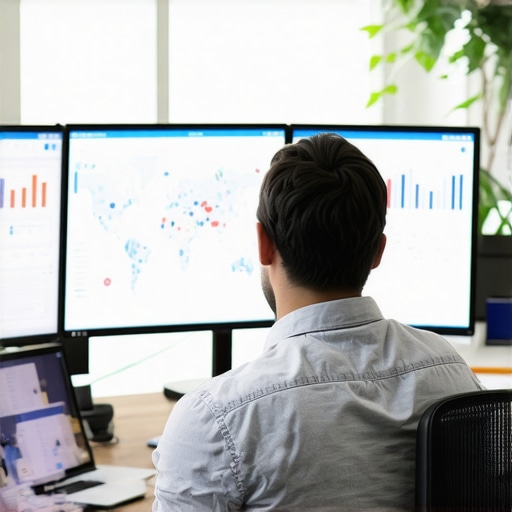 Person reviewing maps and SEO analytics for Reno business