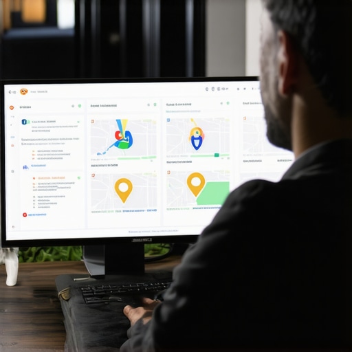 Monitoring Local SEO Tools in Reno Person analyzing SEO dashboards for local Reno Google Maps rankings