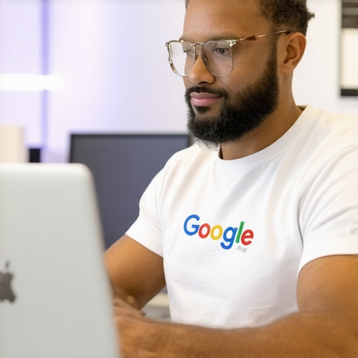 Business owner updating GMB profile on laptop with Reno cityscape in background.