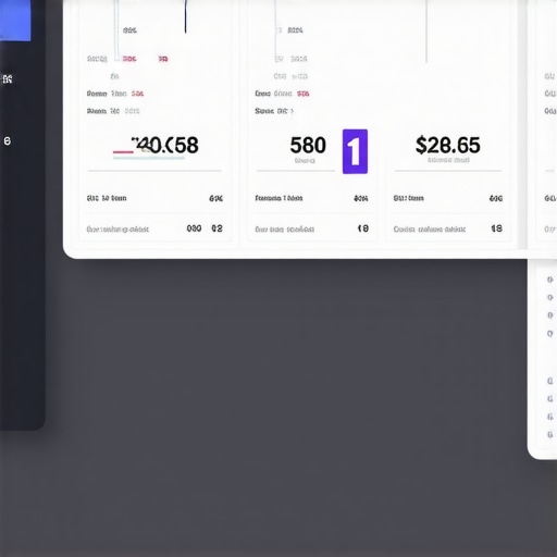Digital dashboard displaying local SEO performance metrics.