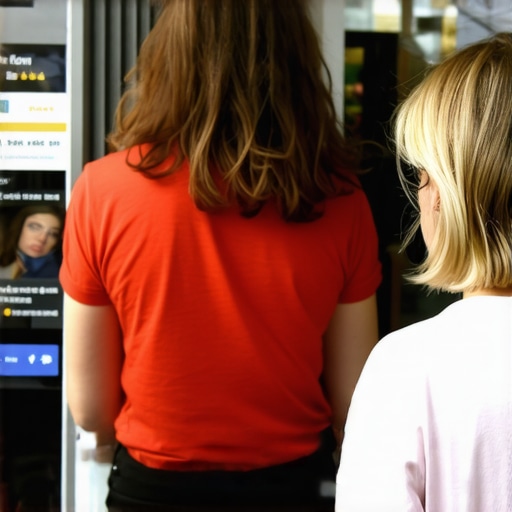 Customers leaving reviews on their smartphones outside a Reno business