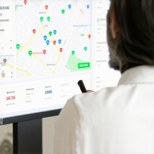 Analyzing Local SEO Data in Reno Person reviewing Google Maps ranking data for Reno business