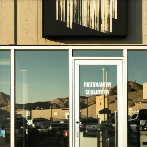 A storefront in Reno with clear address signage.